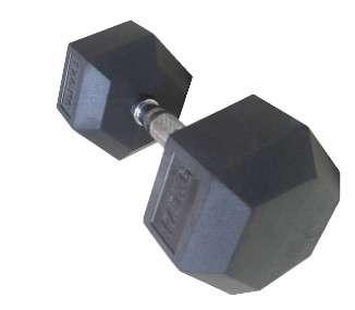 2.5kg - Trainings-Dummköpfe der Turnhallen-50kgs, schwarze Farbgummihexagon-Dummköpfe